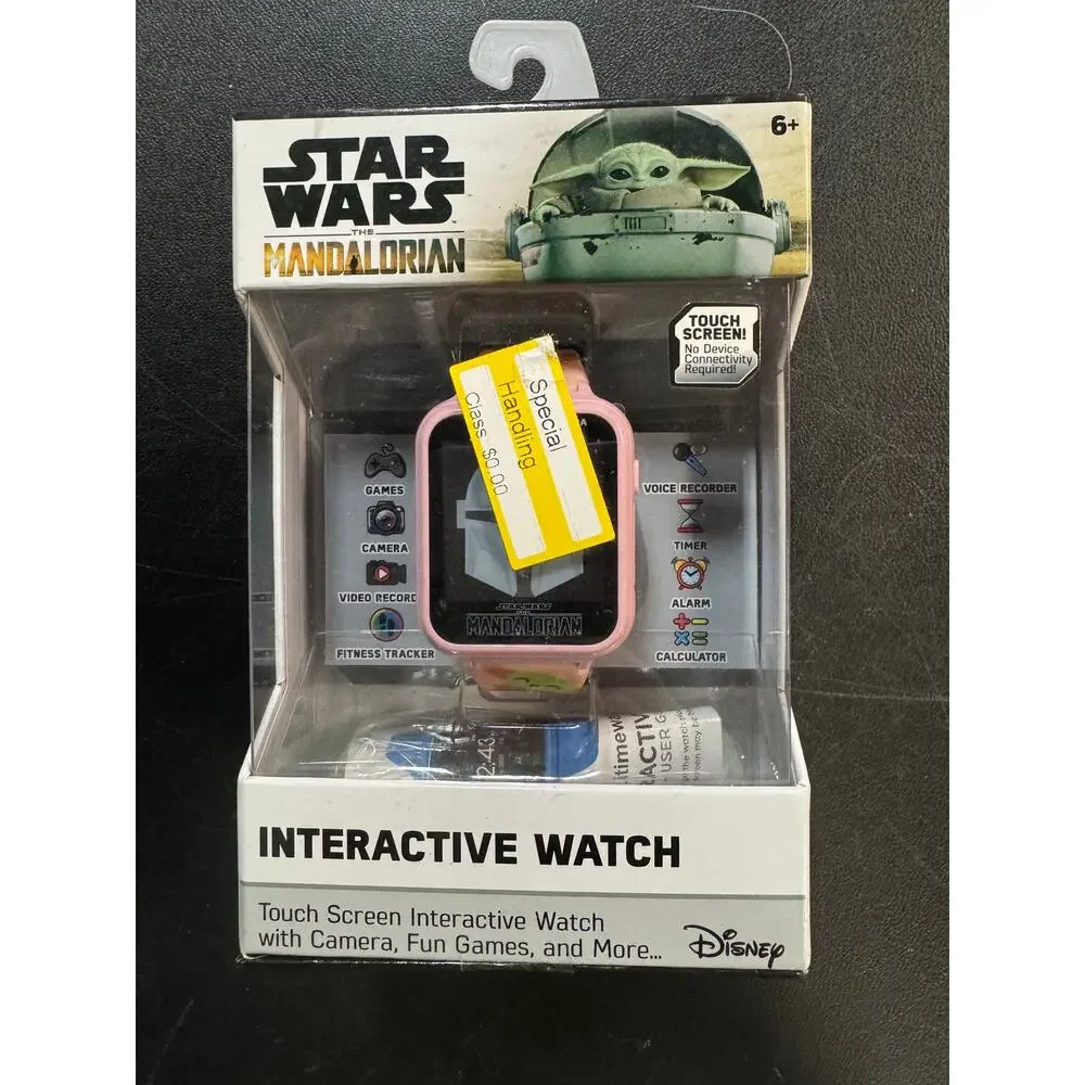 New Kids Disney Star Wars Mandalorian Pink Interactive Watch